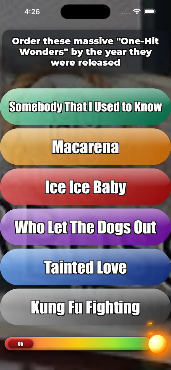 Put one-hit wonders in release order